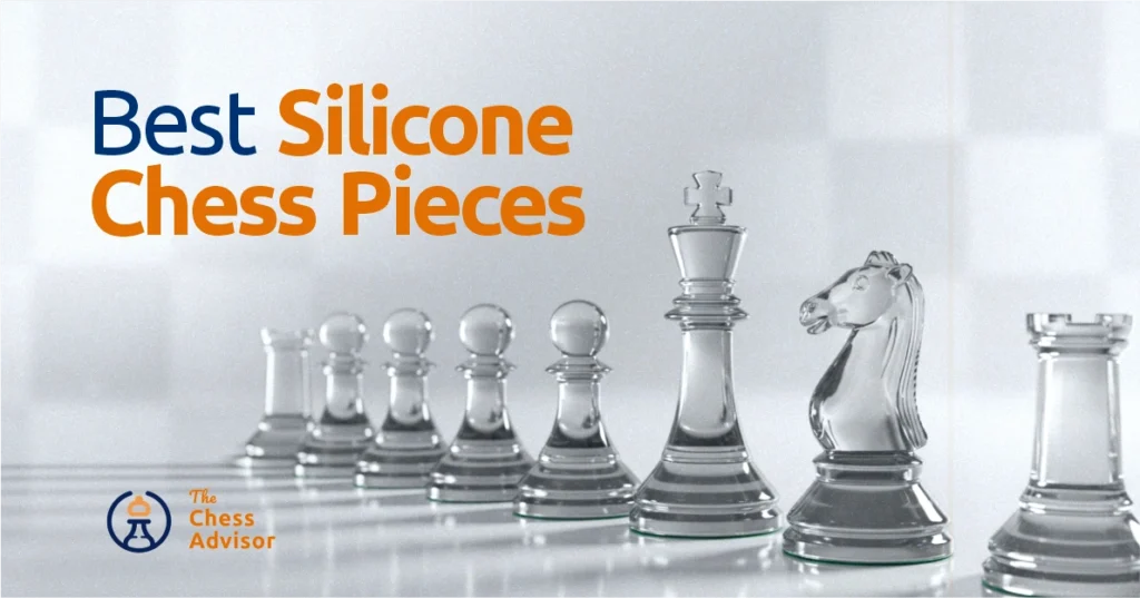 A graphic showing translucent silicone chess pieces