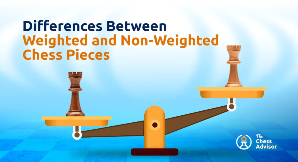 Weighted chess pieces weighing more against more