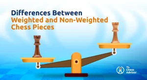 Weighted chess pieces weighing more against more